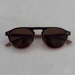 Unisex Oversized Neptune Round Two Toned Sunglasses